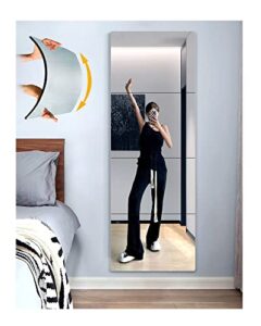 unbreakable full length mirror wall tiles,shatterproof plexiglass full body mirror,extra thick1/8",12"x12"x4pcs,closet mirrors for bedroom,gym mirrors for home gym,peel and stick mirrors for wall