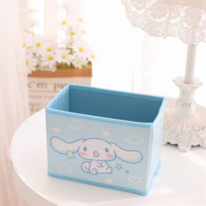 Daina Cinnamoroll Collapsible Storage Bin, Cute Storage Box Foldable Baskets Kawaii Office Desk Organizer Cute Room Decor