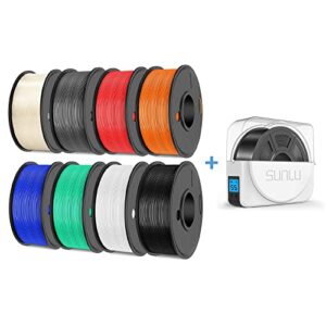 upgraded 3d printer filament dryer box, sunlu filament dehydrator dry box, keep filament dry during 3d printing, spool holder,compatible with 1.75mm, 2.85mm, 3.00mm filament,storage box