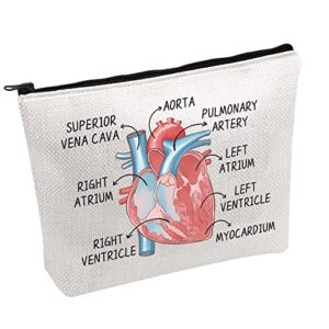 pwhaoo anatomy human heart cardiologists doctor anatomical medical cosmetic bag nursing student gift (aorta pulmonary artery b)