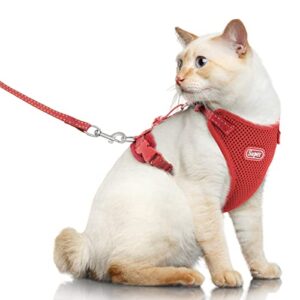 supet cat harness and leash for walking escape proof, adjustable harness for cats, easy control small cat harness for medium large kitten and dogs