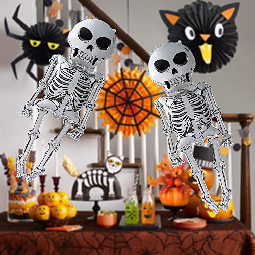 2-pack 52-inch Skull Balloon, Helium Foil Balloon For Halloween Party Decoration Supplies, Nightmare Before Christmas Balloons