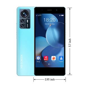 Unlocked Cell Phones, 12 Pro Android 5.1 Smart Phone HD Full Screen Phone, Dual SIM Smartphones, 2+8GB RAM 5.0inch Face ID Mobile Best for Father Childrens (Blue)