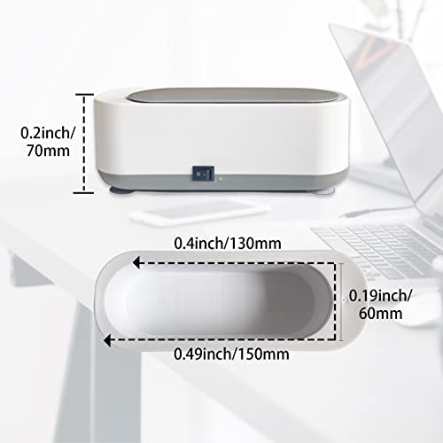 Ultrasonic Jewelry Cleaner Machine, 45KHz Portable and Low Noise Ultrasonic Machine for Jewelry, Ring, Earrings, Necklace, Silver, Retainer, Eyeglass, Watches, Coins, Razors