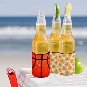 21 Pieces Basketball Pattern Beer Can Coolers 17 Oz Sports Soda Cover Coolies Sublimation Sleeves for Weddings, Bachelorette Parties Funny HTV Party Favors