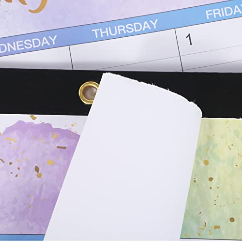 2023-2024 Desk Calendar - Large Desk Calendar 2023-2024, Jul. 2023 - Dec. 2024, 22" x 17", Thick Paper with Corner Protectors, Large Ruled Blocks & 2 Hanging Hooks - Multicolored Waterink