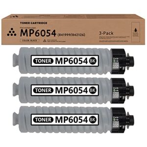 drawn compatible mp 6054 841999 / 842126 toner cartridge replacement for ricoh mp 5054sp 4054sp 6054sp printer ink(3 pack, black)