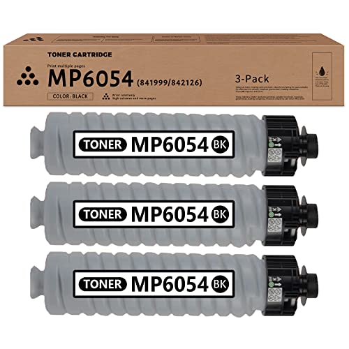 DRAWN Compatible MP 6054 841999 / 842126 Toner Cartridge Replacement for Ricoh MP 5054SP 4054SP 6054SP Printer Ink(3 Pack, Black)