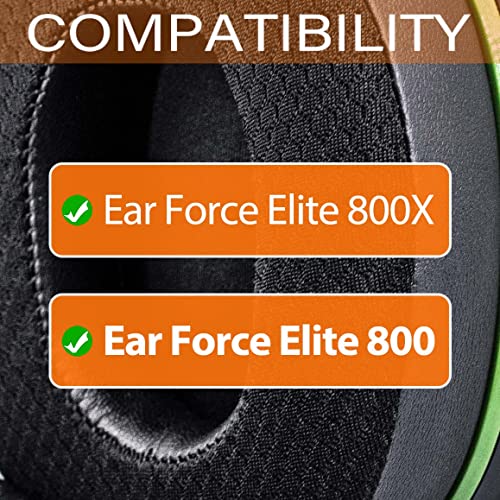 Ear Force Elite 800 / Elite 800X Cooling Gel Earpads - Compatible with Ear Force Elite 800 and Elite 800X Headset I Replacement Ear Cushion Ear Cup (Breathable Mesh)