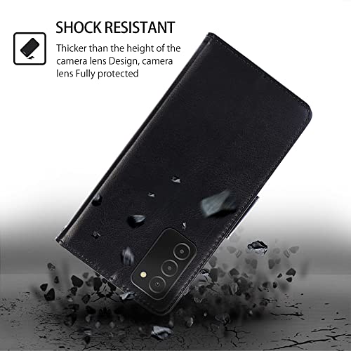 Compatible with Samsung Galaxy A03S Wallet Case,Flip Folio Book PU Leather Phone case Shockproof Cover Women Men for Samsung Galaxy A03S US Version (Black)