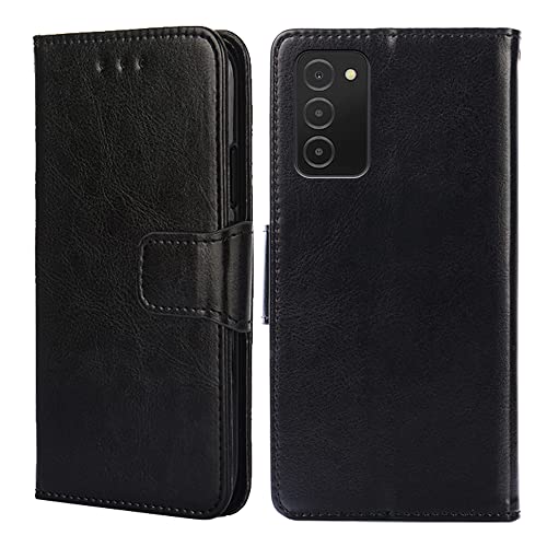 Compatible with Samsung Galaxy A03S Wallet Case,Flip Folio Book PU Leather Phone case Shockproof Cover Women Men for Samsung Galaxy A03S US Version (Black)