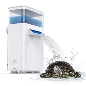 silicar turtle tank filter,aquarium waterfall filter low level water clean pump for small fish tank amphibian frog crab habit, 2.5w (m)