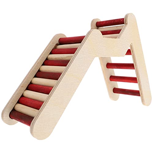 PATKAW Hamster Hideout, 1 Pc Wooden Hamster Ladder Hamster Tunnel Guinea Pig Hideout Toys Hamster Chew Toys Hamster Cage Accessories for Hamsters, Ferrets- 9.04X6.29inch