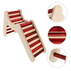 PATKAW Hamster Hideout, 1 Pc Wooden Hamster Ladder Hamster Tunnel Guinea Pig Hideout Toys Hamster Chew Toys Hamster Cage Accessories for Hamsters, Ferrets- 9.04X6.29inch