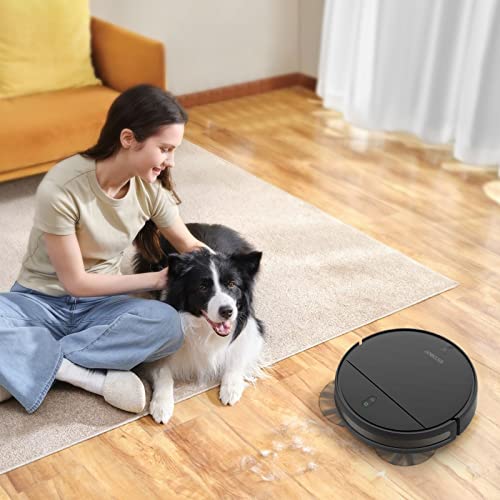 EICOBOT Robot Vacuum and Mop Combo,2000Pa Suction,Robot Vacuum Cleaner,2 in 1 Mopping Robot Vacuum,230ML Water Tank, Slim,Self-Charging,Vacuum Robot Ideal for Hard Floor, Pet Hair, Carpet,Black