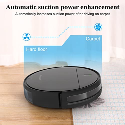 EICOBOT Robot Vacuum and Mop Combo,2000Pa Suction,Robot Vacuum Cleaner,2 in 1 Mopping Robot Vacuum,230ML Water Tank, Slim,Self-Charging,Vacuum Robot Ideal for Hard Floor, Pet Hair, Carpet,Black