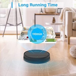 EICOBOT Robot Vacuum and Mop Combo,2000Pa Suction,Robot Vacuum Cleaner,2 in 1 Mopping Robot Vacuum,230ML Water Tank, Slim,Self-Charging,Vacuum Robot Ideal for Hard Floor, Pet Hair, Carpet,Black