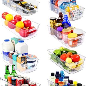 Utopia Home Pantry and Fridge Organizers, Pack of 16 – BPA Free Clear Plastic Storage Bins for Freezers, Kitchen Countertops and Cabinets