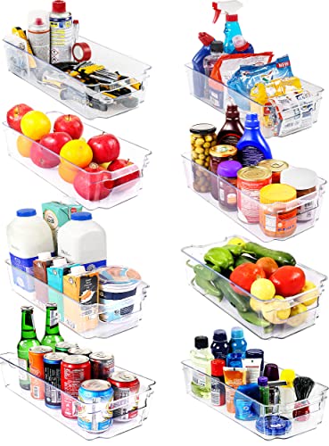 Utopia Home Pantry and Fridge Organizers, Pack of 16 – BPA Free Clear Plastic Storage Bins for Freezers, Kitchen Countertops and Cabinets