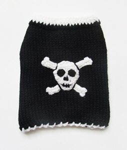 skull dog sweater black halloween dog clothes tiny teacup dog clothing yorkie chihuahua dog costume puppy outfits male female (xxxs), black, white