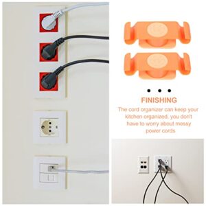 LIFKOME 1 Set of 8Pcs Kitchen Appliances Cord Wrapper, Adhesive Power Cord Holders, 360°Rotatable Cord Organizer with Double- Side Adhesive, Cord Organizer for Home Kitchen Appliances
