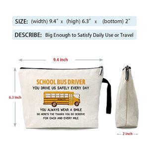 School Bus Driver Cosmetic Bag，Gift for School Bus Driver ，School Bus Driver Appreciation Gift，Thank You Gift for School Bus Driver，School Bus Driver Retirement Gift，End of The School Year Gift