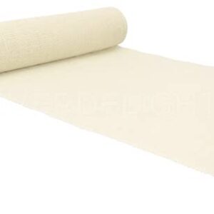CleverDelights 14" Ivory Burlap Roll - Finished Edges - 10 Yards - Jute Burlap Fabric