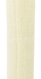 CleverDelights 14" Ivory Burlap Roll - Finished Edges - 10 Yards - Jute Burlap Fabric