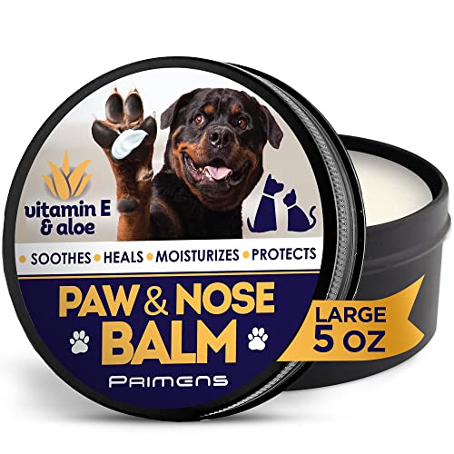 Natural Dog Paw Balm, Dog Paw Protection for Hot Pavement, Dog Paw Wax for Dry Paws & Nose, Canine Paw Moisturizer for Cracked Paws, Cream Butter for Cat, Dogs Paw Protectors, Paw Pad Lotion