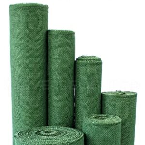 CleverDelights 14" Green Burlap Roll - Finished Edges - 10 Yards - Jute Burlap Fabric