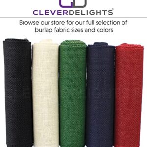 CleverDelights 9" Ivory Burlap Roll - Finished Edges - 5 Yards - Jute Burlap Fabric