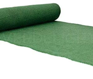 CleverDelights 12" Green Burlap Roll - Finished Edges - 5 Yards - Jute Burlap Fabric