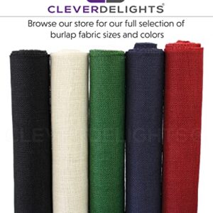 CleverDelights 12" Green Burlap Roll - Finished Edges - 5 Yards - Jute Burlap Fabric