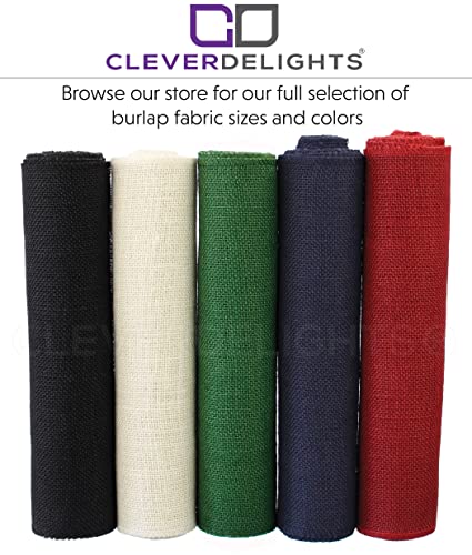 CleverDelights 12" Green Burlap Roll - Finished Edges - 5 Yards - Jute Burlap Fabric