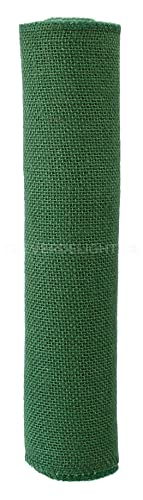 CleverDelights 12" Green Burlap Roll - Finished Edges - 5 Yards - Jute Burlap Fabric