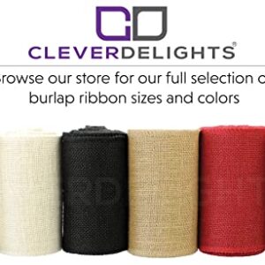 CleverDelights 6" Black Burlap Roll - Finished Edges - 10 Yards - Jute Burlap Fabric