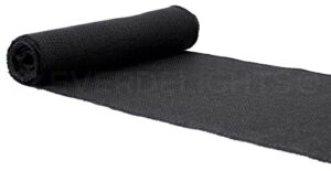 cleverdelights 9" black burlap roll - finished edges - 5 yards - jute burlap fabric