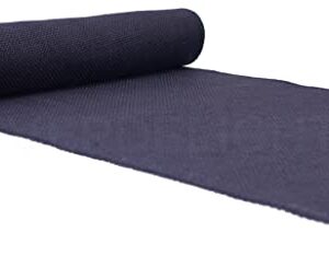 CleverDelights 12" Navy Burlap Roll - Finished Edges - 5 Yards - Jute Burlap Fabric