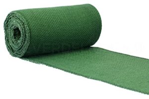 cleverdelights 6" green burlap roll - finished edges - 10 yards - jute burlap fabric