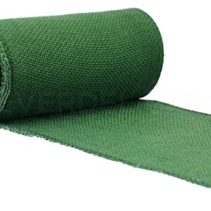 CleverDelights 6" Green Burlap Roll - Finished Edges - 10 Yards - Jute Burlap Fabric