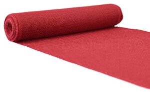 cleverdelights 12" red burlap roll - finished edges - 5 yards - jute burlap fabric