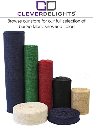 CleverDelights 12" Red Burlap Roll - Finished Edges - 5 Yards - Jute Burlap Fabric