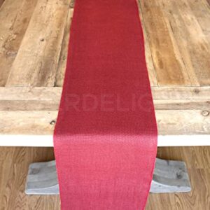 CleverDelights 12" Red Burlap Roll - Finished Edges - 5 Yards - Jute Burlap Fabric
