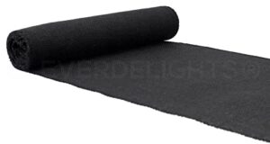 cleverdelights 12" black burlap roll - finished edges - 5 yards - jute burlap fabric