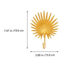 Veemoon Towel Hanger Towel Hooks Nordic 2 Pieces Metal Sun Wall Art Decoration Sunflower Wall Hook Hanger Metal Leaf Wall Hanging Decorations Gold Leaf Shaped Self Adhesive Wall Hook