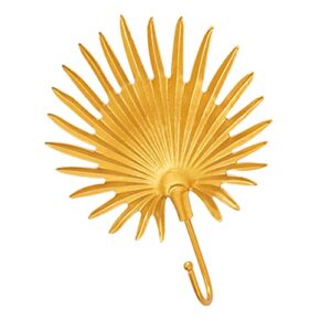 Veemoon Towel Hanger Towel Hooks Nordic 2 Pieces Metal Sun Wall Art Decoration Sunflower Wall Hook Hanger Metal Leaf Wall Hanging Decorations Gold Leaf Shaped Self Adhesive Wall Hook