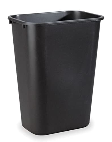 Tools Commercial Products Plastic Resin Deskside/Office/Home Wastebasket, 10 Gallon - 1-Pack (Black)