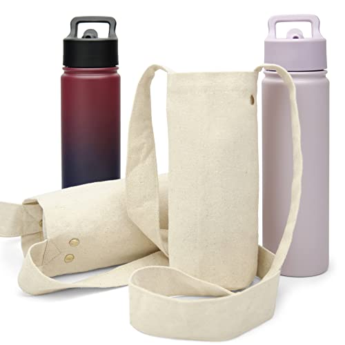 Kitchen Science Eco-Friendly Water Bottle Carrier (Set of 2) | Water Bottle Holder with Strap | Fits 24 oz. & 32 oz. Bottles | Pair of Water Bottle Sling with Shoulder Strap