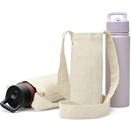 Kitchen Science Eco-Friendly Water Bottle Carrier (Set of 2) | Water Bottle Holder with Strap | Fits 24 oz. & 32 oz. Bottles | Pair of Water Bottle Sling with Shoulder Strap