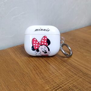 AKXOMY Compatible with Airpods 3 Case Cover, Cute 3D Cartoon Minnie Mouse Airpods 3 Case Cover, Kawaii Fashion Design Airpods 3 case for Girls Women boy (Minnie A)